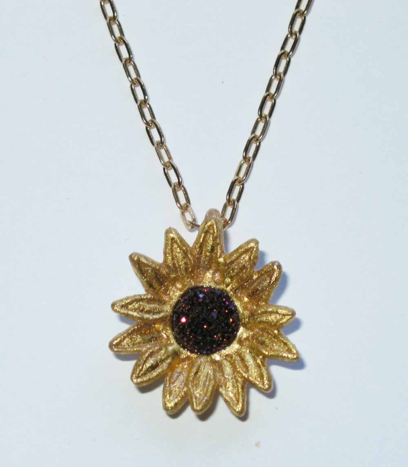 Druzy Sunflower Necklace